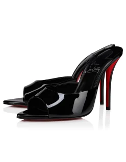 MISS Z MULE 100MM PATENT LINING BLACK