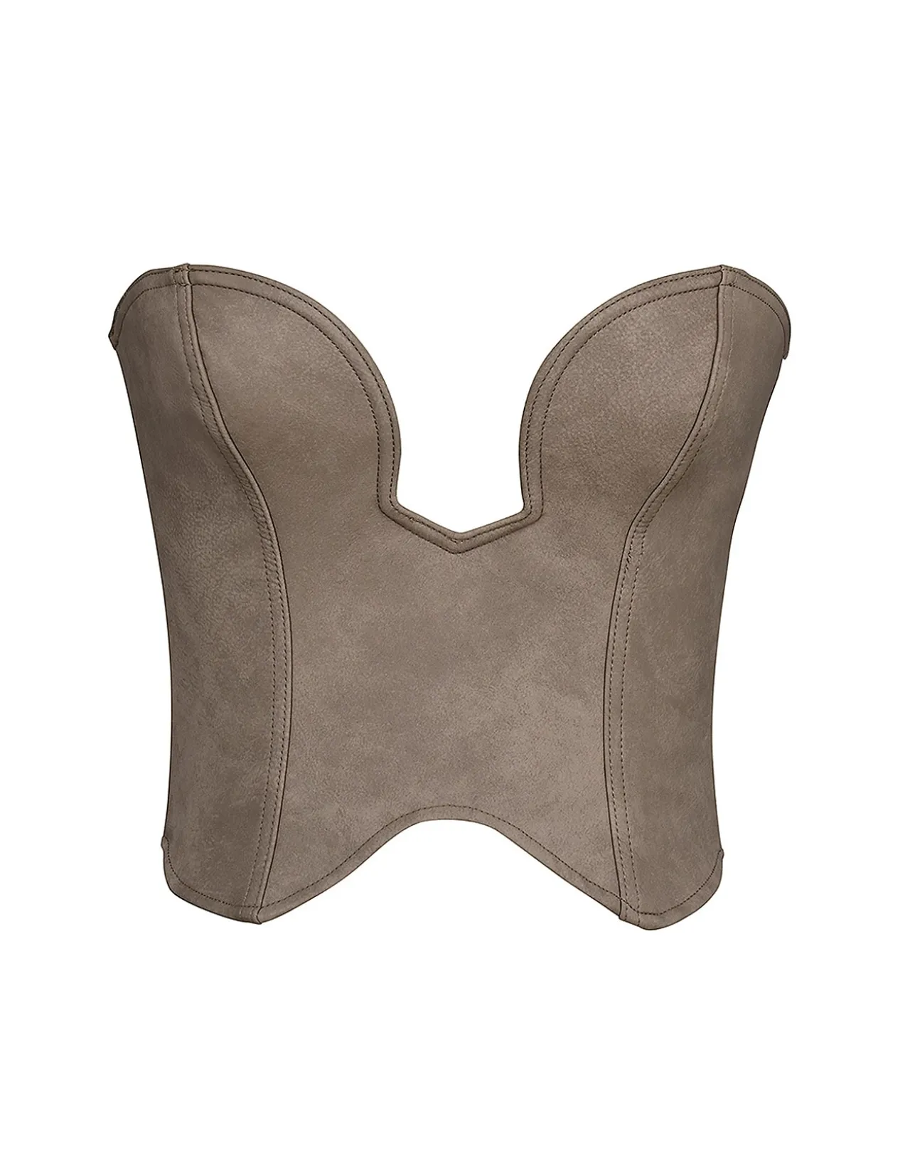 MISTRESS ROCKS DEEP SHAPED V PLUNGE STRAPLESS TOP