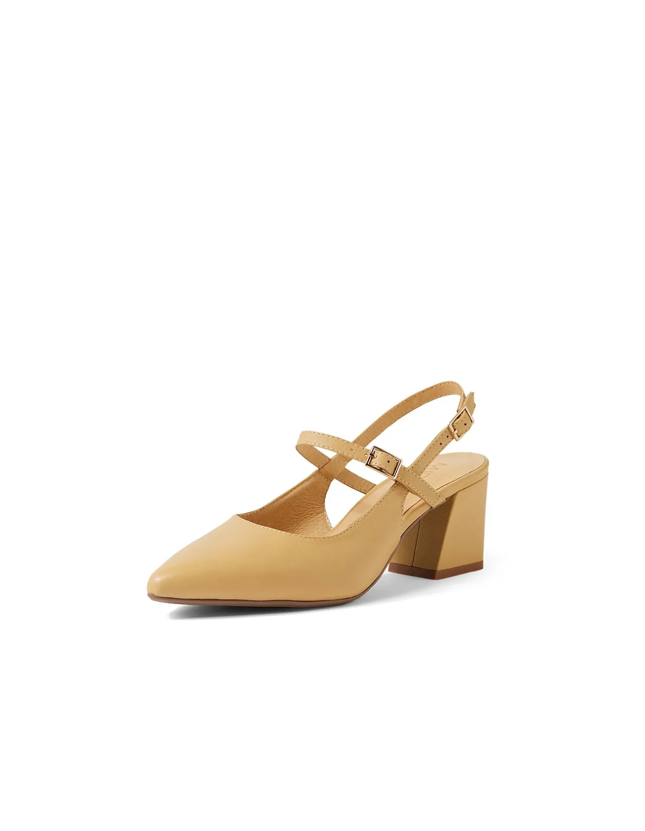 Mitkat Double Strap Slingback Block Heel Pumps