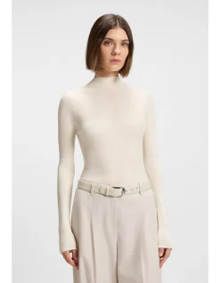 Mixed-ribbing sweater in virgin wool