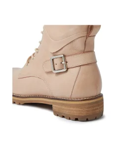 Miyoko W Cafe Leather Lace Up Boots