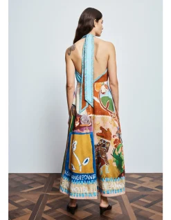 MLAK HALTER MIDI DRESS
