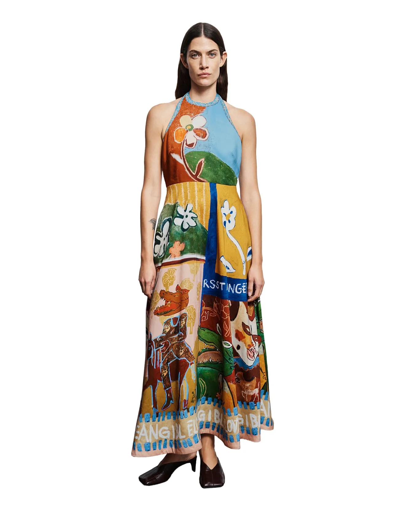 MLAK HALTER MIDI DRESS
