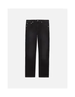 Modern Straight Black Stretch Denim Jeans