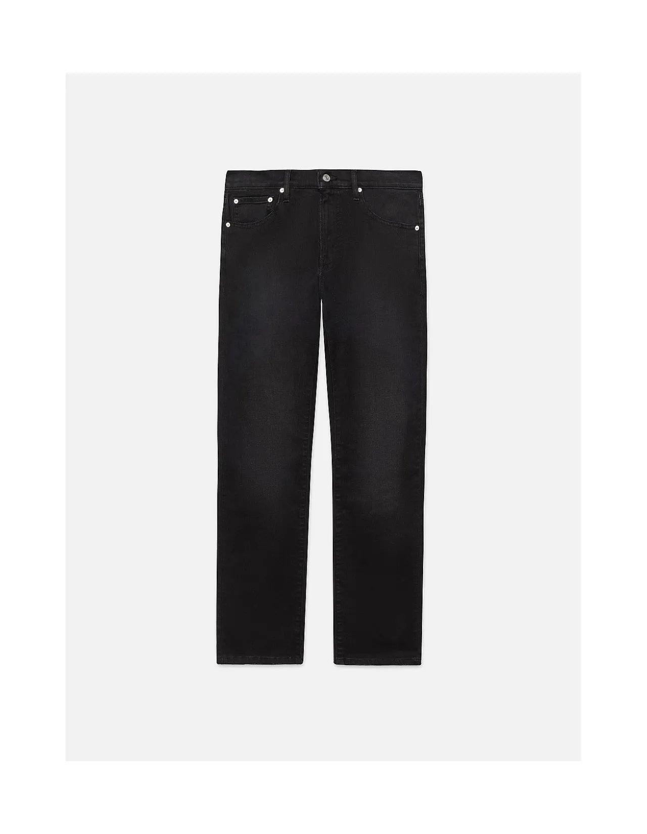 Modern Straight Black Stretch Denim Jeans