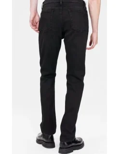 Modern Straight Black Stretch Denim Jeans
