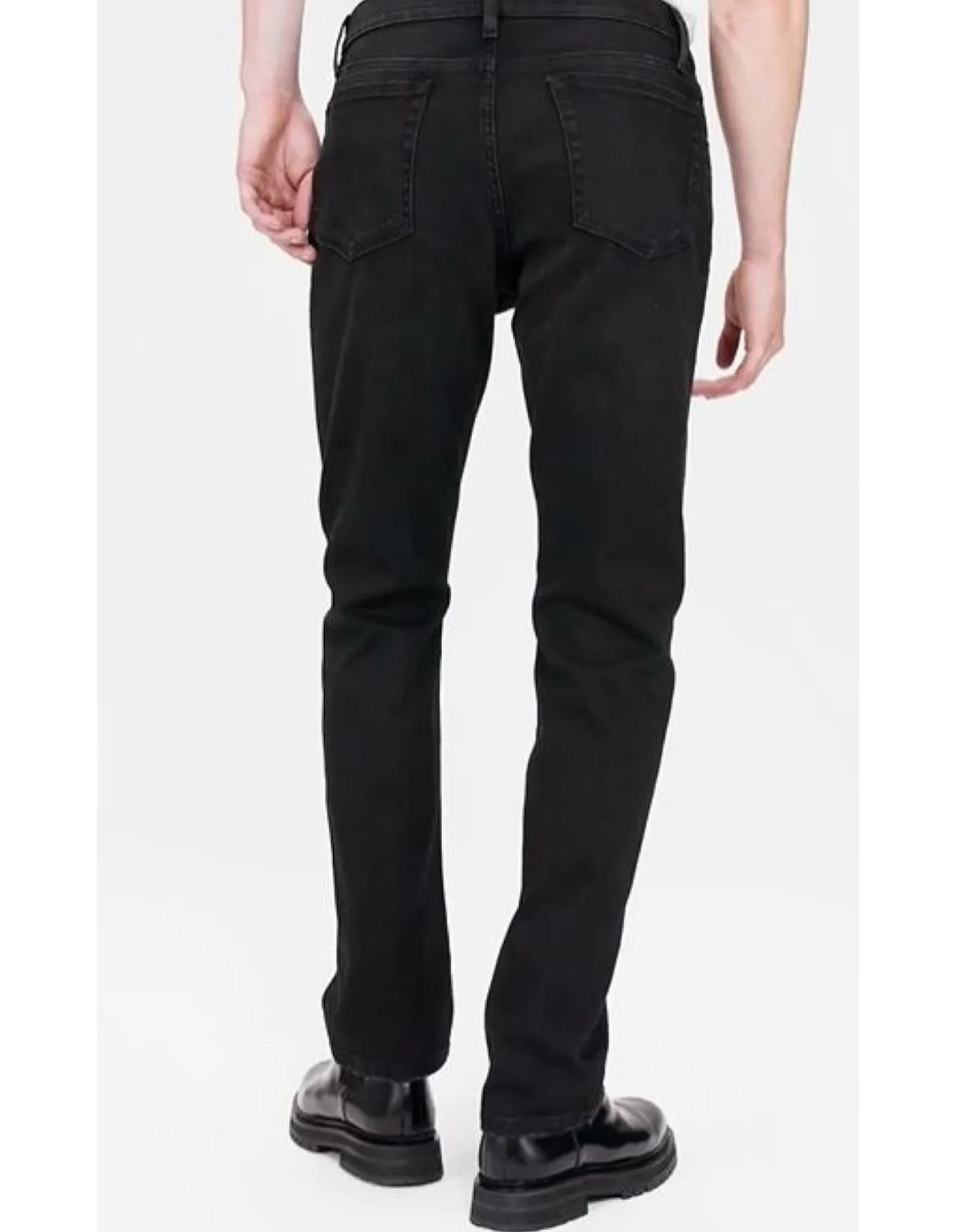 Modern Straight Black Stretch Denim Jeans