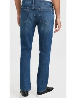 Modern Straight Mid Rise Stretch Denim Jeans