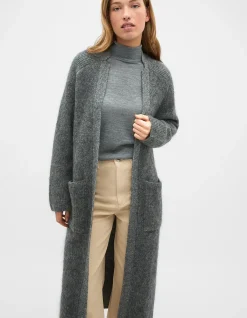 MOHAIR BLEND LONGLINE CARDIGAN