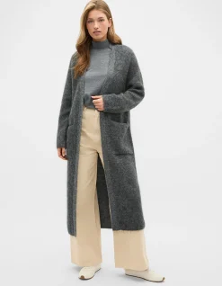 MOHAIR BLEND LONGLINE CARDIGAN