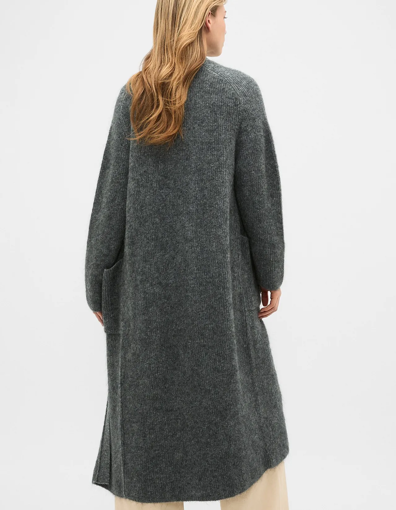 MOHAIR BLEND LONGLINE CARDIGAN