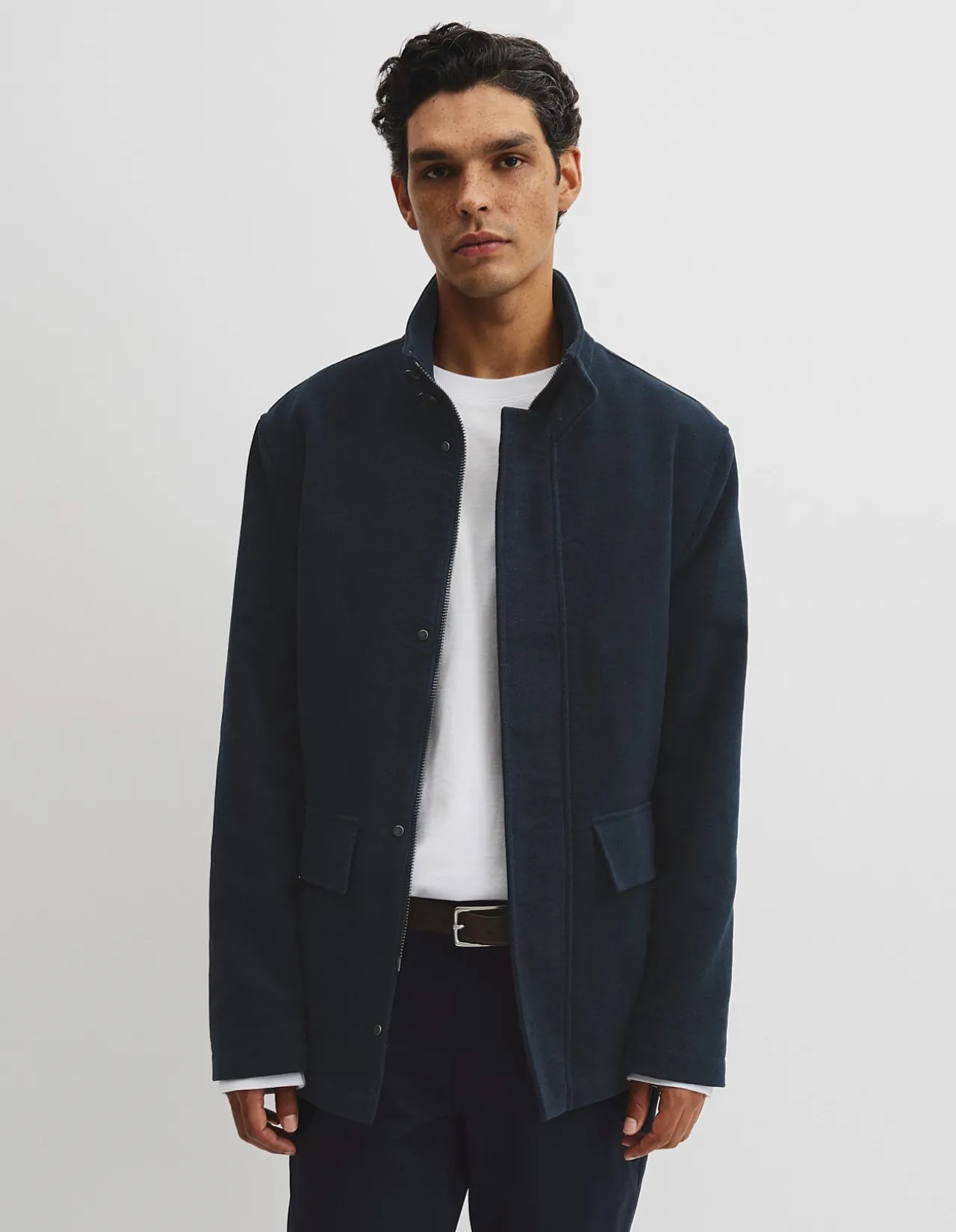 Moleskin Funnel Neck Jacket
