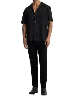 MONOGRAM SILK SHORT SLEEVE SHIRT