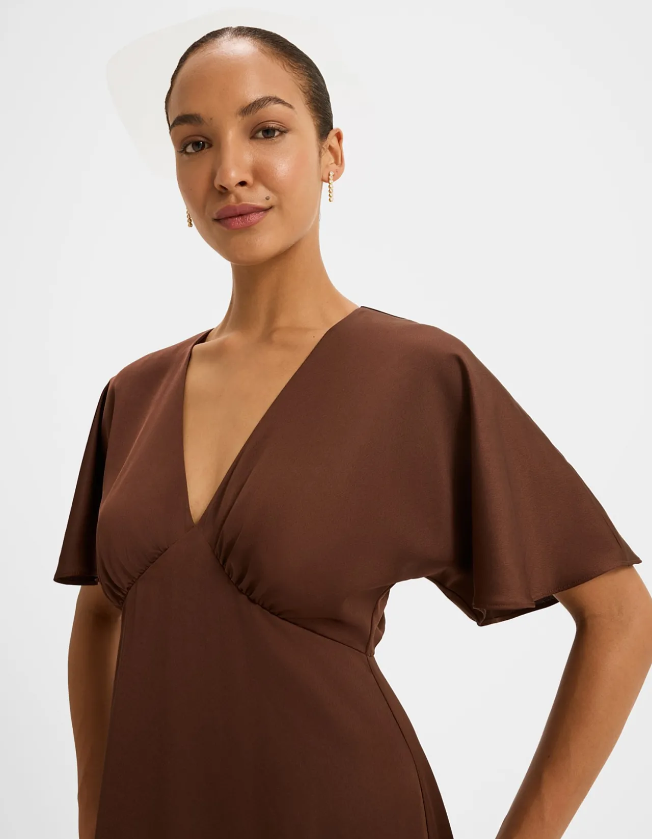 MONTREAL SATIN MIDI DRESS