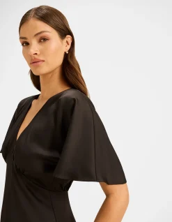 MONTREAL SATIN MIDI DRESS