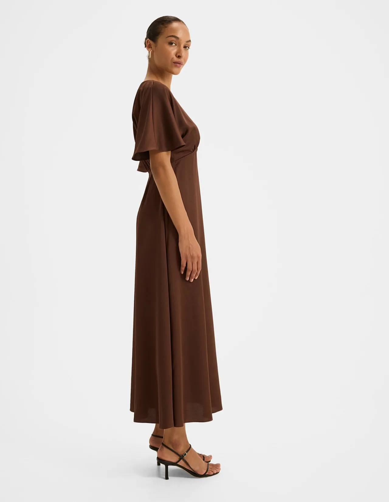 MONTREAL SATIN MIDI DRESS