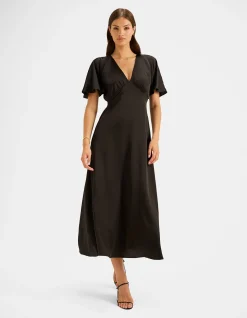 MONTREAL SATIN MIDI DRESS