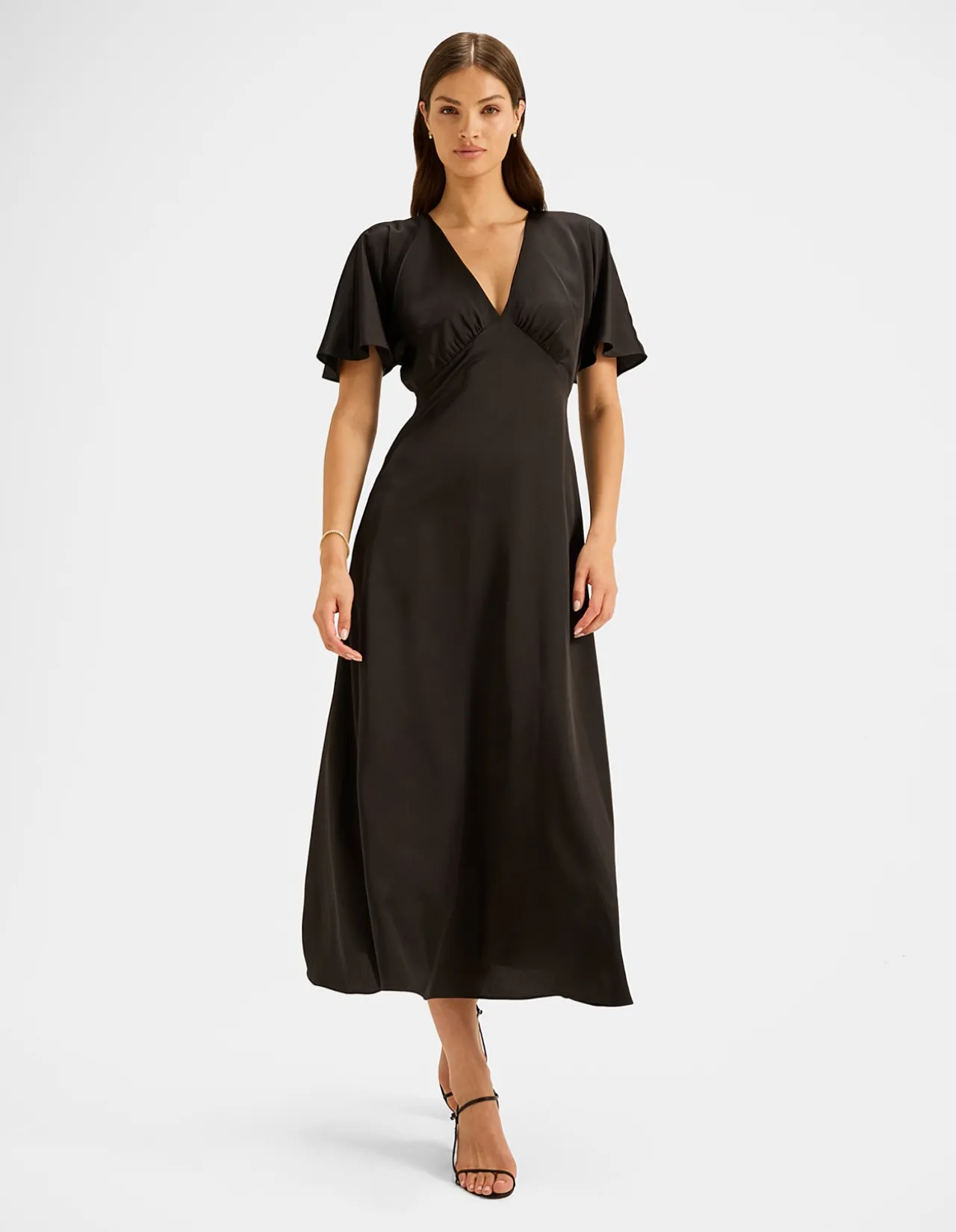 MONTREAL SATIN MIDI DRESS