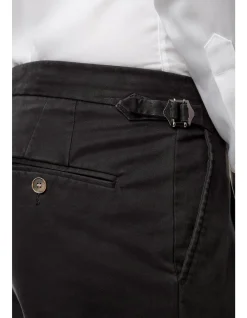MORETON SINGLE PLEAT COTTON TROUSER