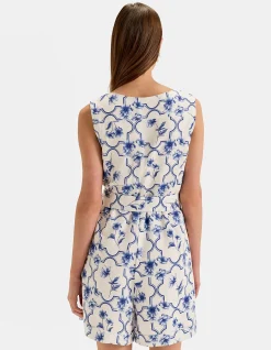MOSAIC LINEN BLEND PLAYSUIT