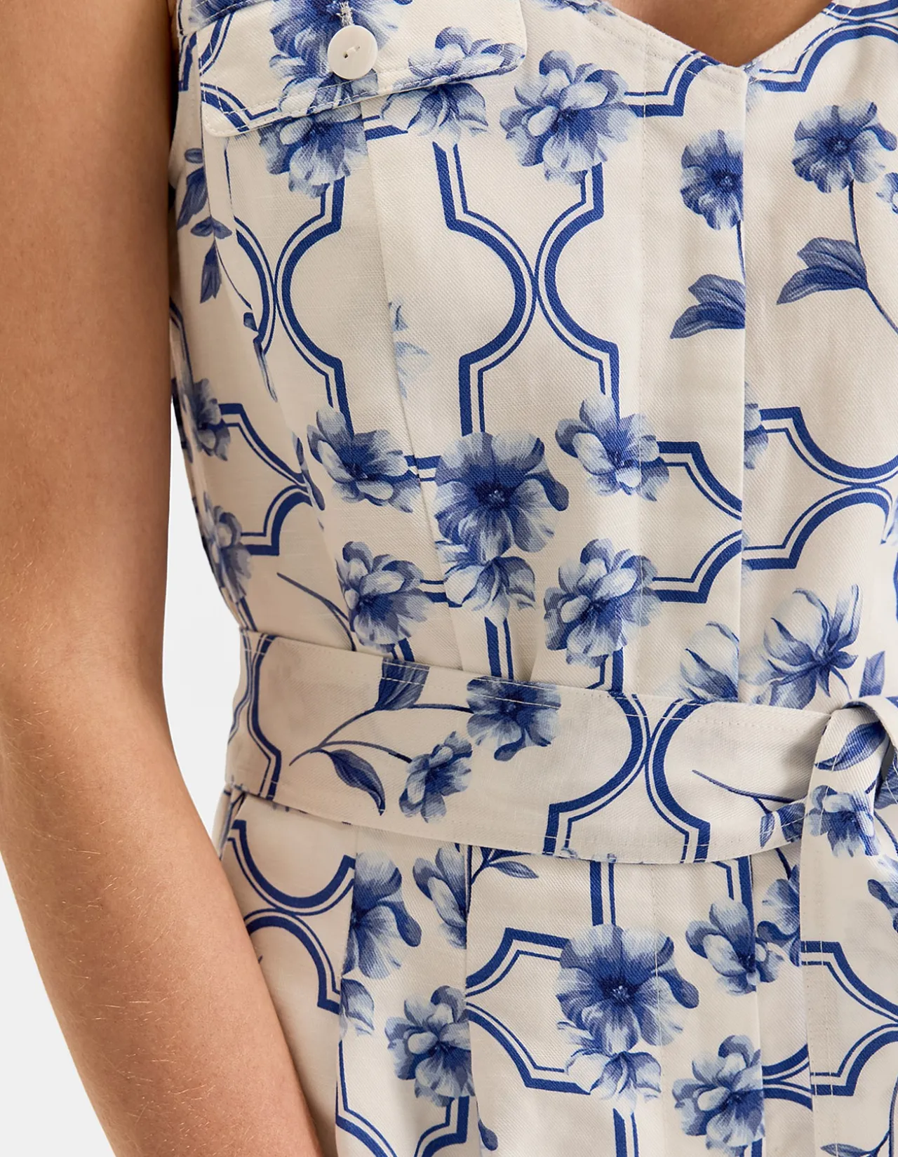 MOSAIC LINEN BLEND PLAYSUIT