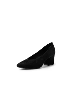 Mosko Suede Block Heel Pointed Pumps