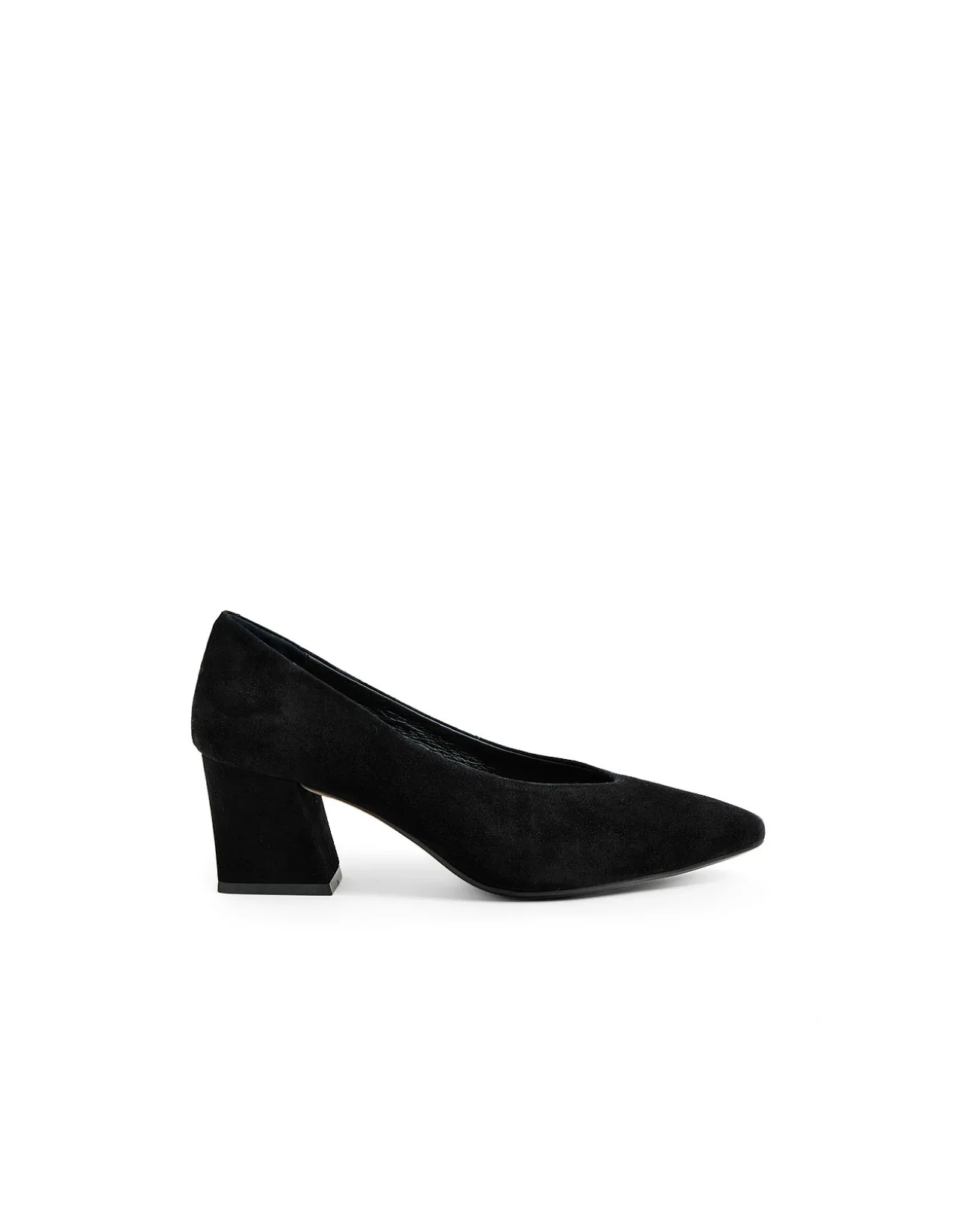 Mosko Suede Block Heel Pointed Pumps