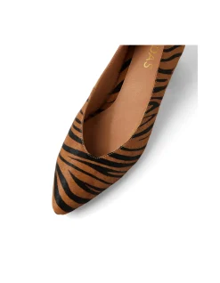 Mosko Tiger Pony Block Heel Pumps