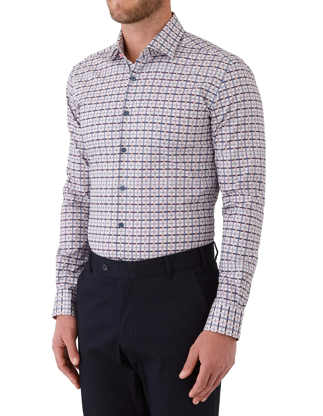 MULTI Check Print Slim Shirt