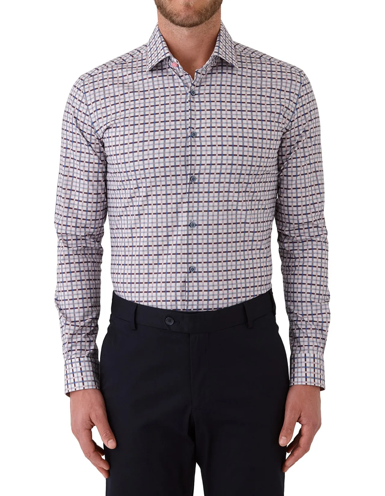 MULTI Check Print Slim Shirt