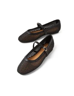Murph Woven Leather Mary Jane Flats