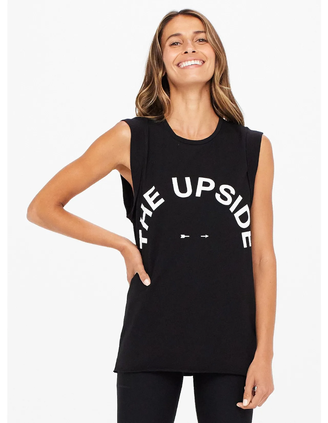 Muscle Tank Organic Cotton Logo Tank Top