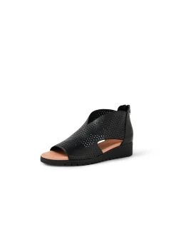 Mutan Laser Cut Low Wedge Sandals