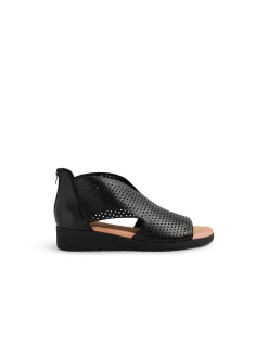 Mutan Laser Cut Low Wedge Sandals