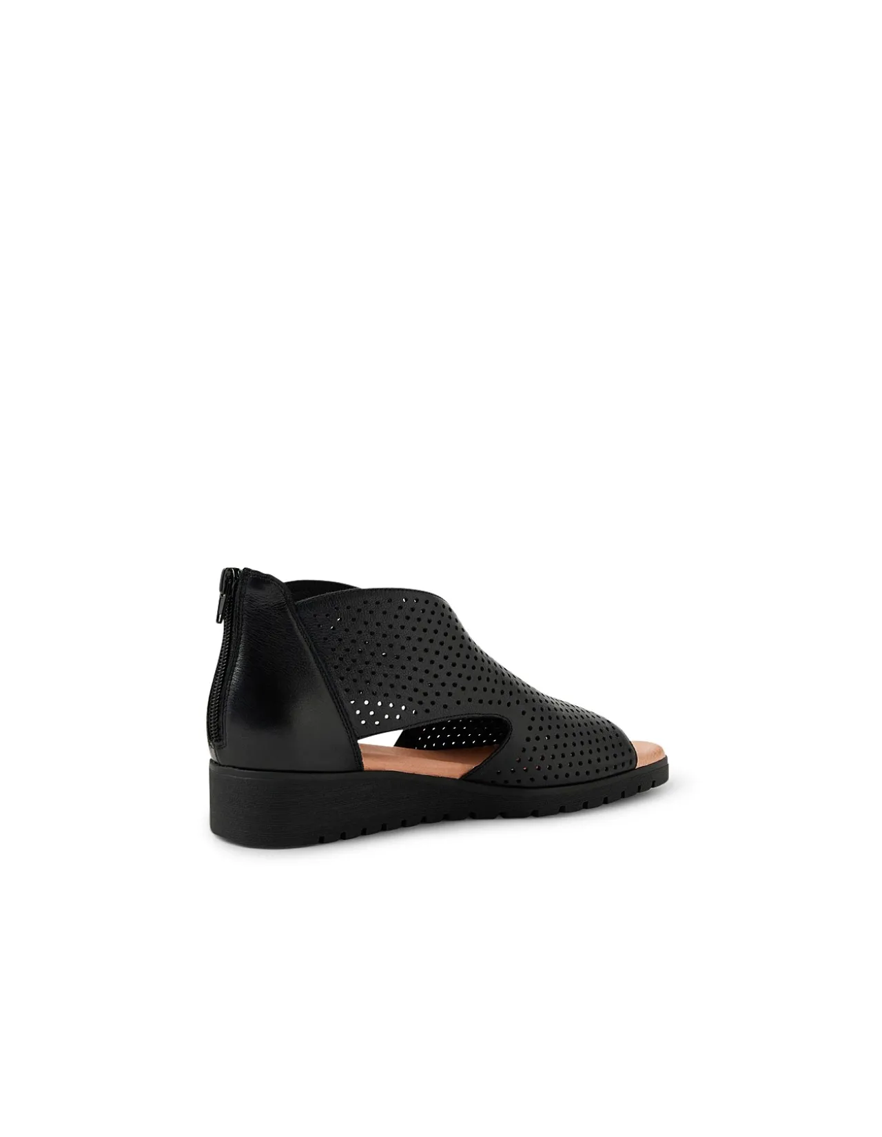 Mutan Laser Cut Low Wedge Sandals