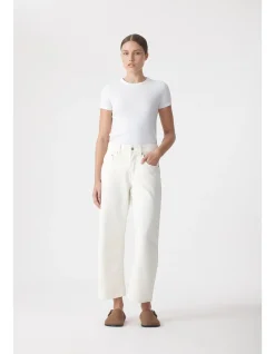 Nadia Mid Rise Wide Leg Barrel Jean