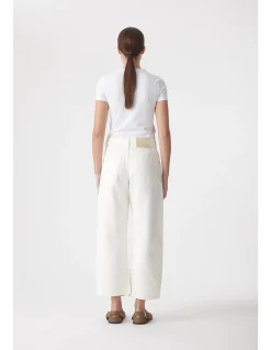 Nadia Mid Rise Wide Leg Barrel Jean