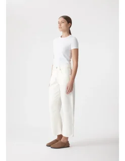 Nadia Mid Rise Wide Leg Barrel Jean