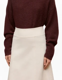 Natural Seed Denim Panelled Skirt