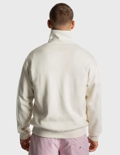 NAVIGATE RELAXED FIT 1/4 ZIP COTTON FLEECE SWEATER