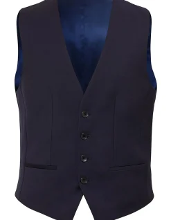 Navy Vest Wool Twill Waistcoat