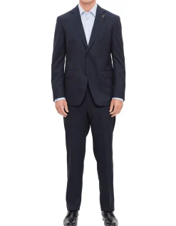 Navy Blue Lightweight Wool Suit