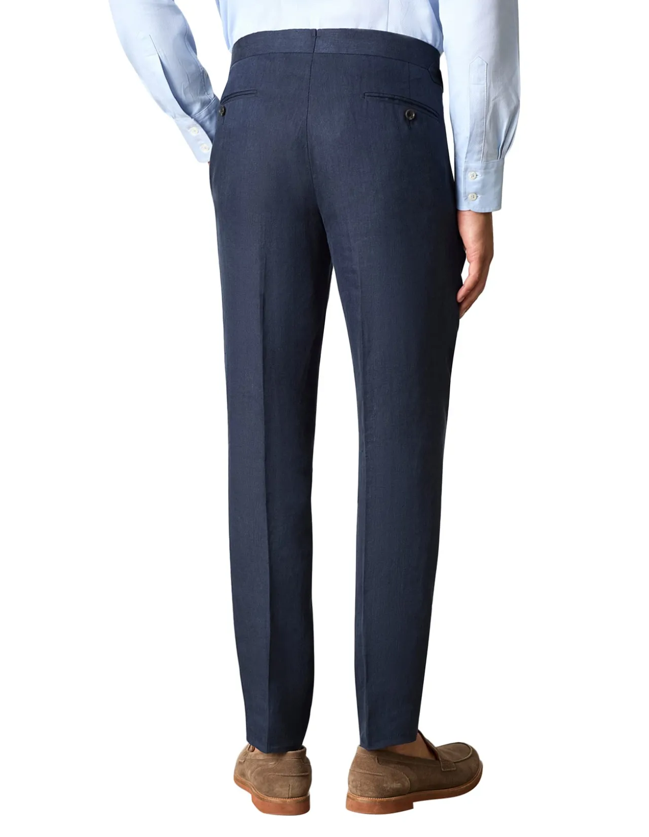 Nebrodi Trouser Slim Fit Linen Navy