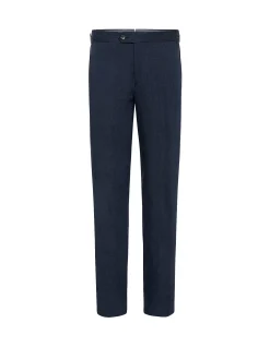 Nebrodi Trouser Slim Fit Linen Navy