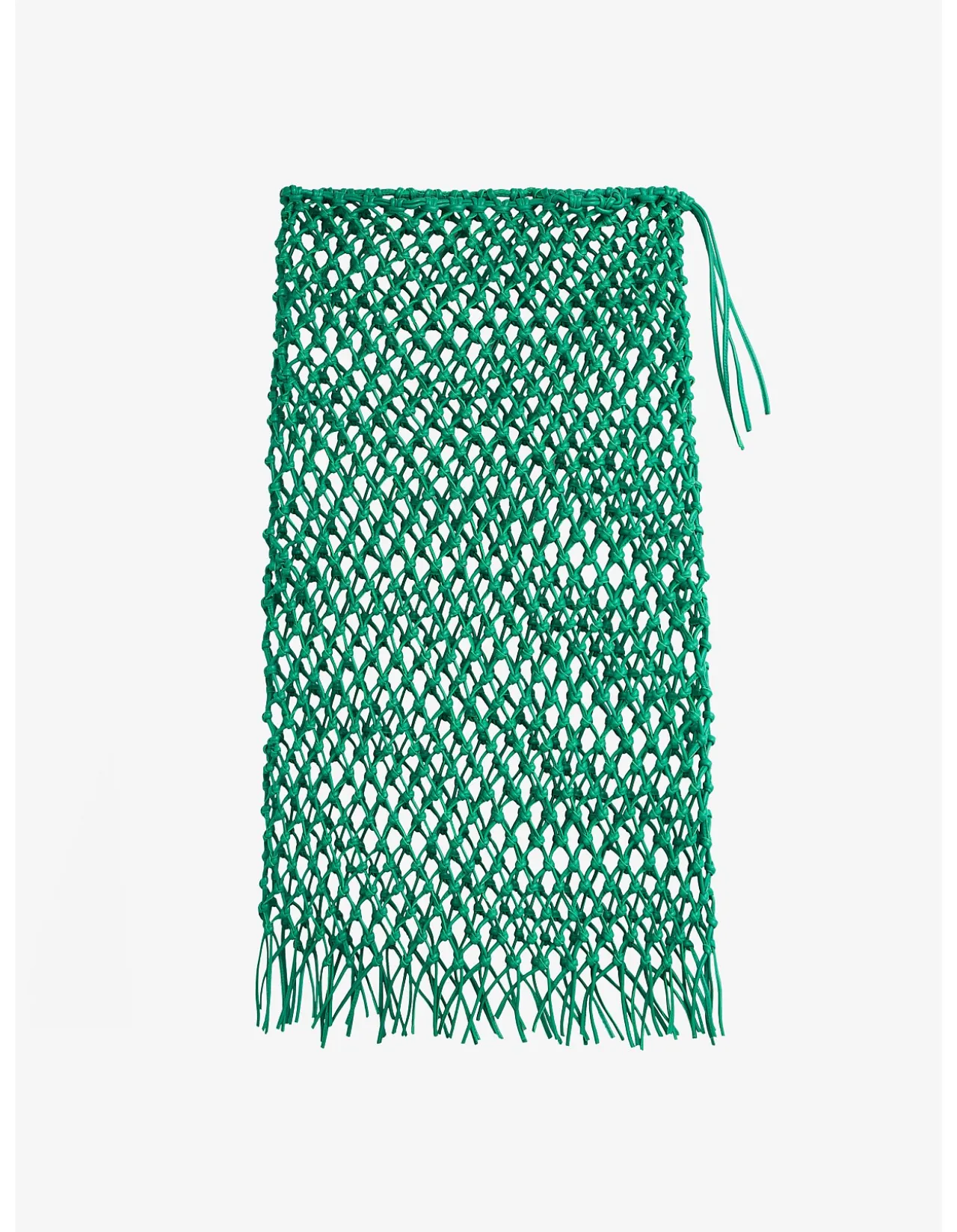 NELAYA MACRAME LEATHER MIDI SKIRT