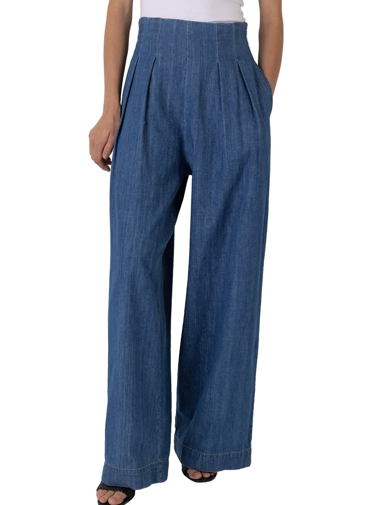 Nellie High Waist Wide Leg Denim Jeans