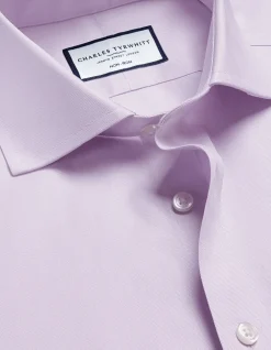 Non-iron twill cutaway classic fit shirt