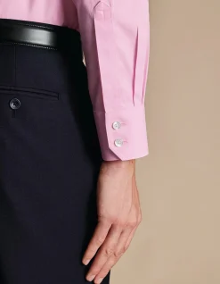 Non-iron twill slim fit shirt