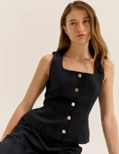 NORAH LINEN VEST