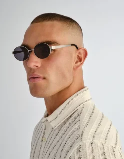 NORWOOD GREY OVAL SUNGLASSES